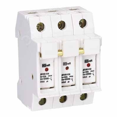 Держатель предохранительного типа C10 ДП102-С10-3Р 21385DEK