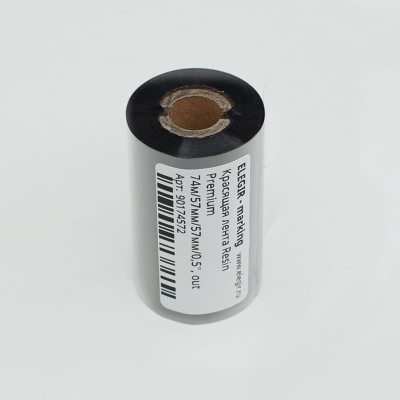 Красящая лента Resin Premium 74м/57мм/57мм/0,5", out арт.90174572
