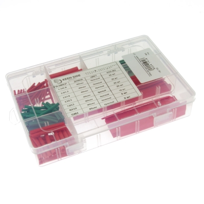 Набор №2 одностенных термоусаживаемых трубок, 127 шт, 7 размеров от 1.5 до 13.0, два цвета