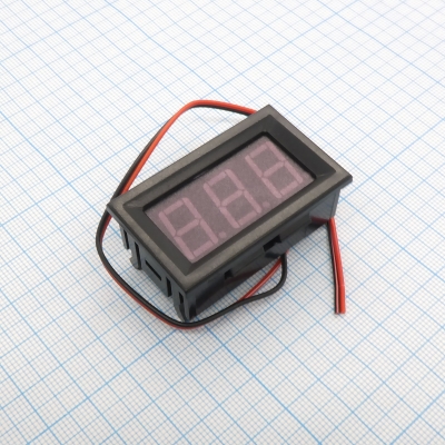 Вольтметр в корпусе 0.56" 5-120В синий