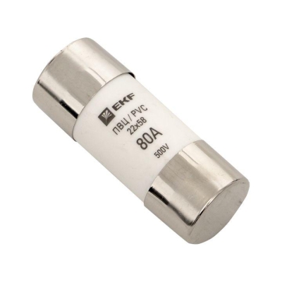 Вставка плавкая цилиндрическая ПВЦ 22х58 80А pvc-22x58-80